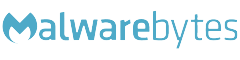 Malwarebytes logo with blue text on a white background. Malwarebytes logo with blue text on a white background.