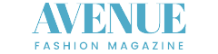 Logo of Avenue Fashion Magazin in elegant blue font. Logo of Avenue Fashion Magazin in elegant blue font.